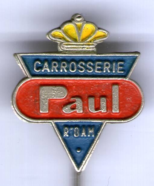 Carrosserie Paul - Rotterdam zilverkleurig speldje ( A_207), Ophalen of Verzenden, Zo goed als nieuw, Transport, Speldje of Pin