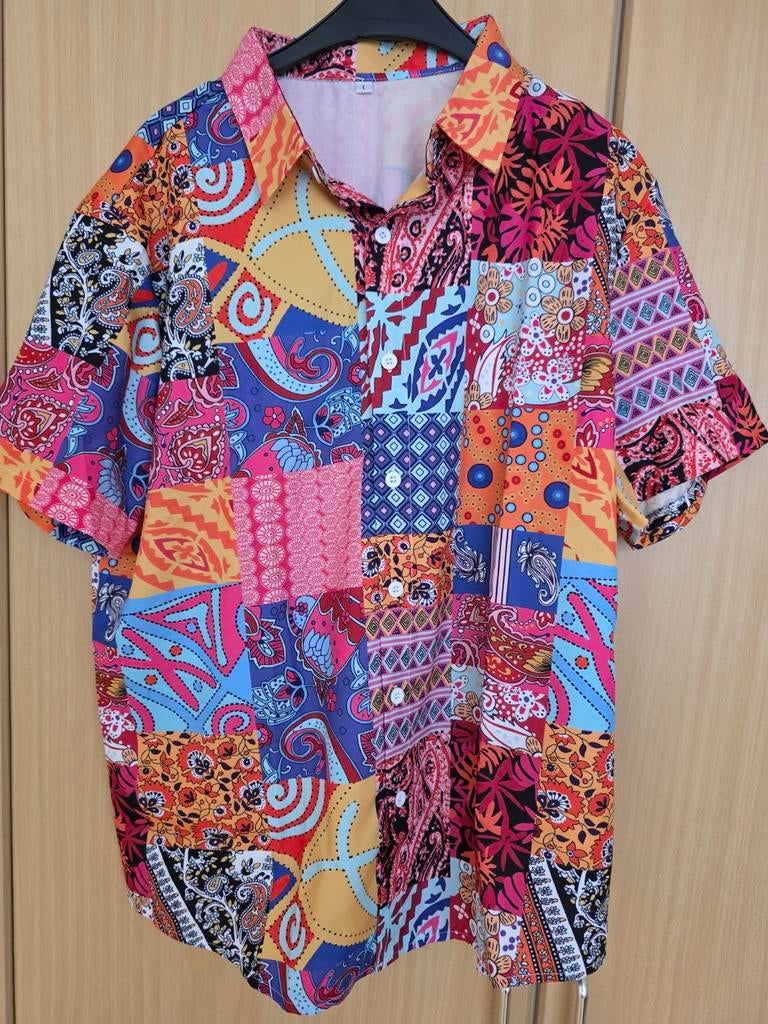 Colourful overshirt, Verzenden, Nieuw, Overige kleuren, Halswijdte 41/42 (L)