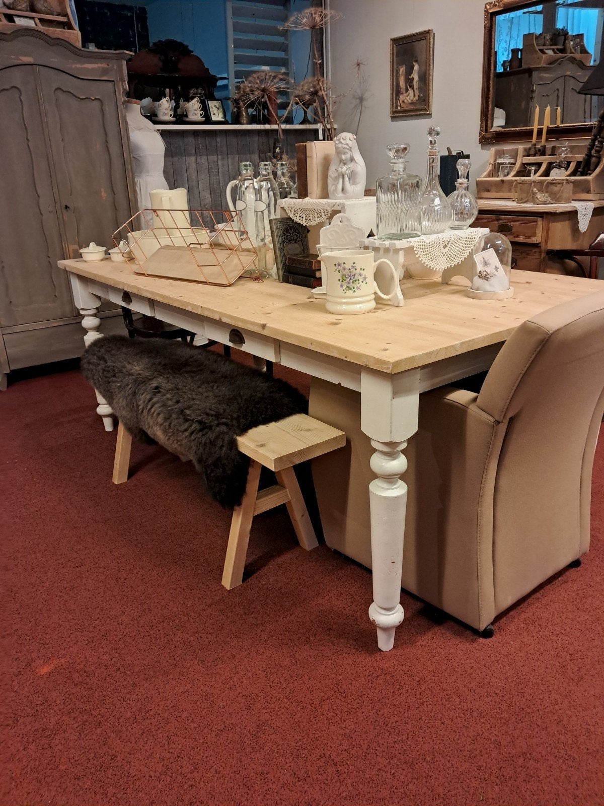 Mooie grote boerentafel 100 x 200 cm, Huis en Inrichting, Tafels | Eettafels, Ophalen, Gebruikt, 100 tot 150 cm, Vijf personen of meer