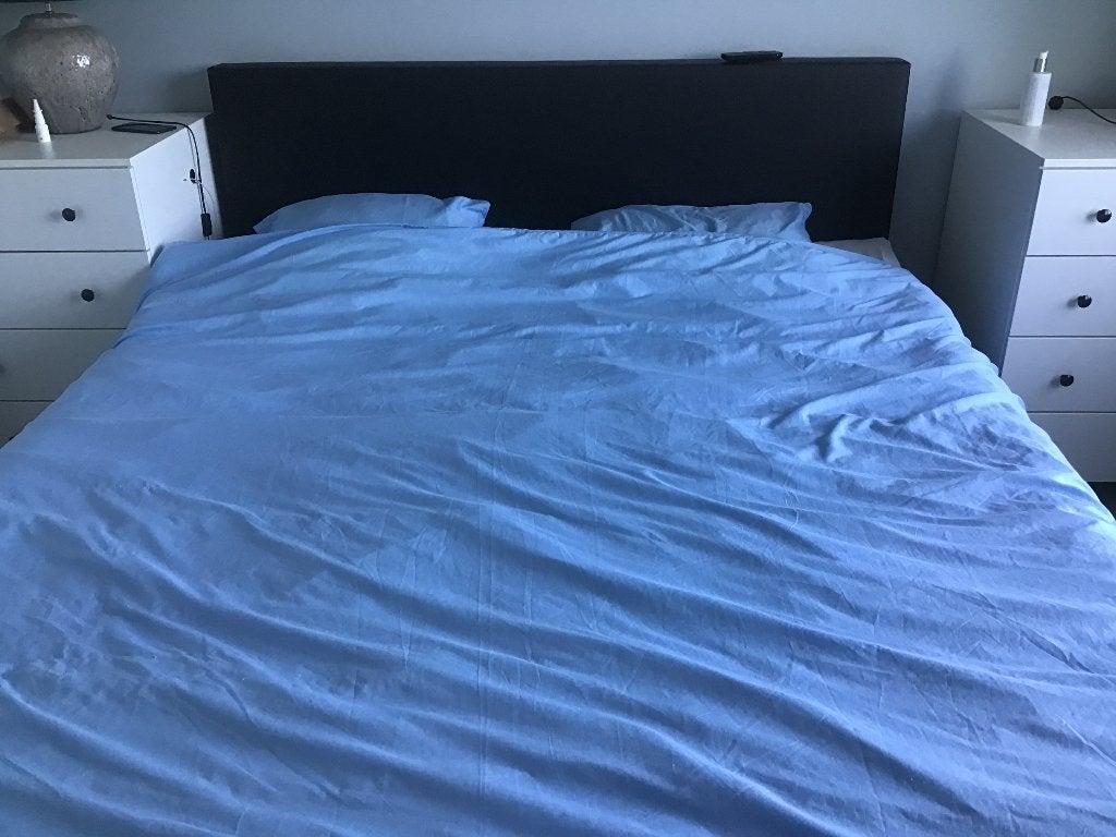 Waterbed, Huis en Inrichting, Slaapkamer | Waterbedden, Ophalen, Duo-systeem, Tweepersoons, Zo goed als nieuw