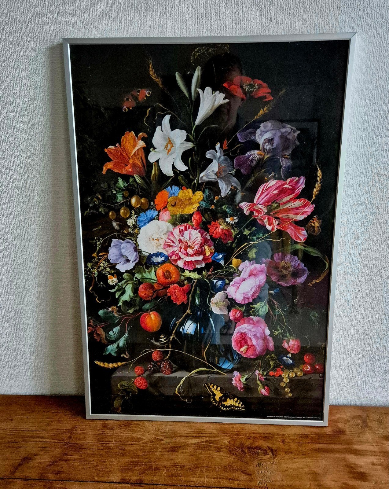 50x70 Mauritshuis JD de Heem Vaas met bloemen, Klassiek, Print, Papier, Ingelijst
