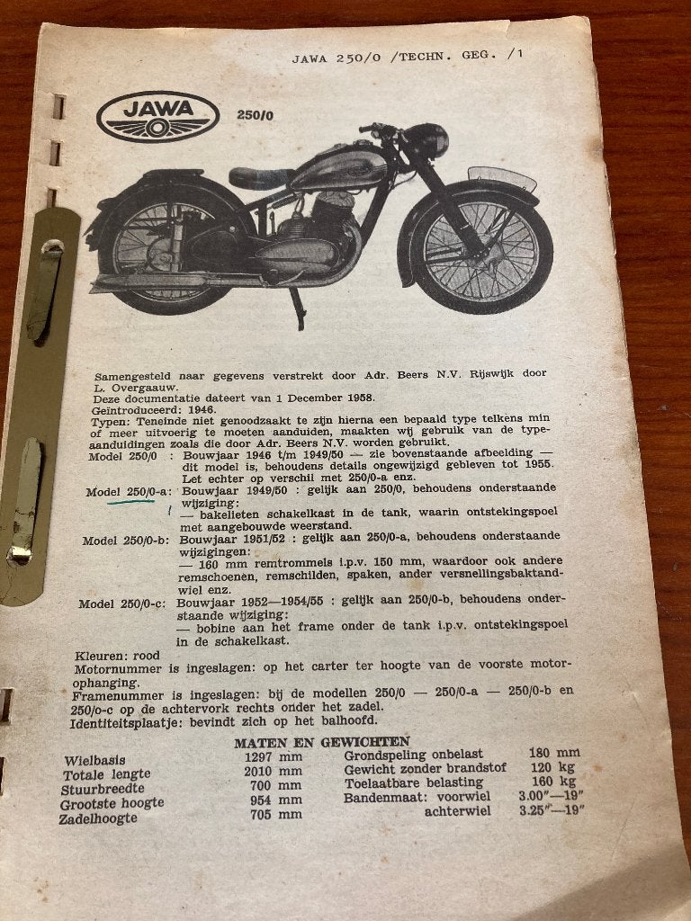 Jawa 250 werkplaats instructie, Ophalen of Verzenden, Overige merken