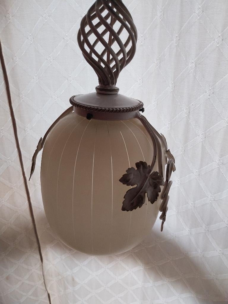 Erg mooie oude hallamp.zie foto's., Antiek en Kunst, Antiek | Lampen, Ophalen of Verzenden
