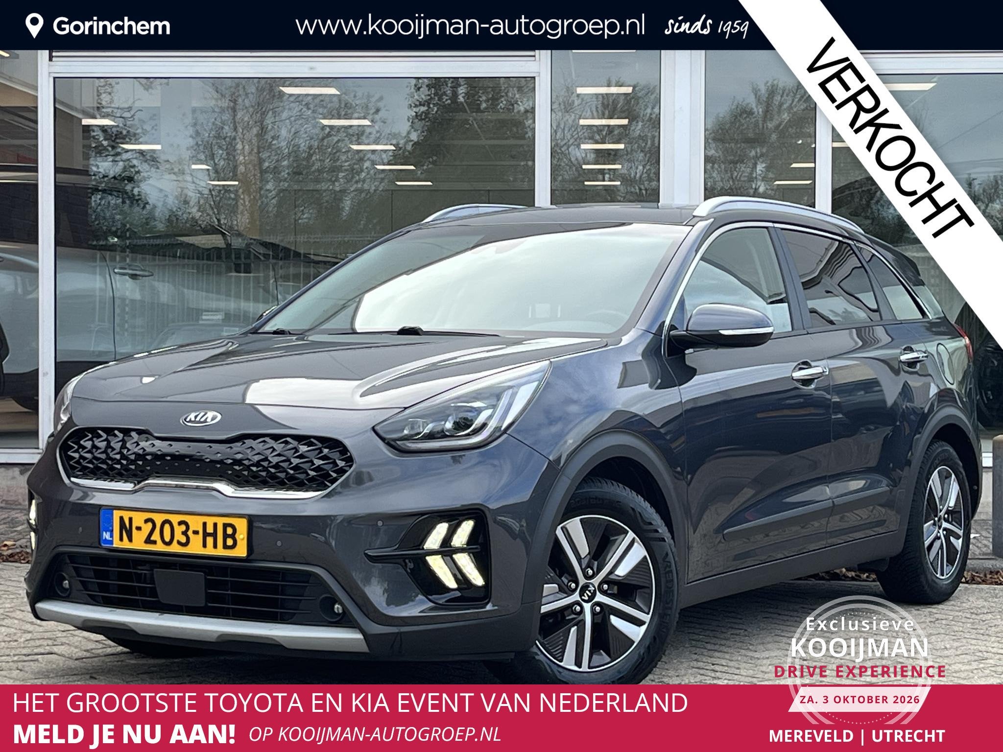 Kia Niro 1.6 GDi Hybrid ExecutiveLine l zeer luxe uitvoering, Gebruikt, Euro 6, 2 kWh, 1390 kg