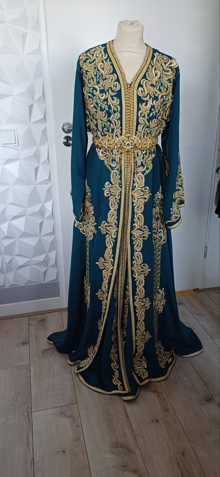 te koop takchita/kaftan grote maat, Maat 38/40 (M), Blauw, Nieuw, Ophalen of Verzenden
