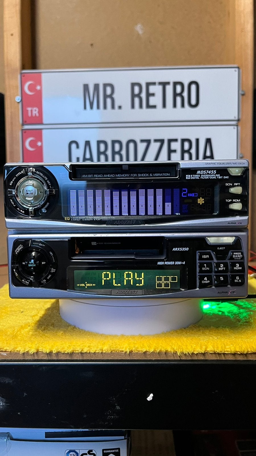 Clarion / Addzest autoradio + Equalizer, Auto diversen, Autoradio's, Gebruikt, Ophalen of Verzenden