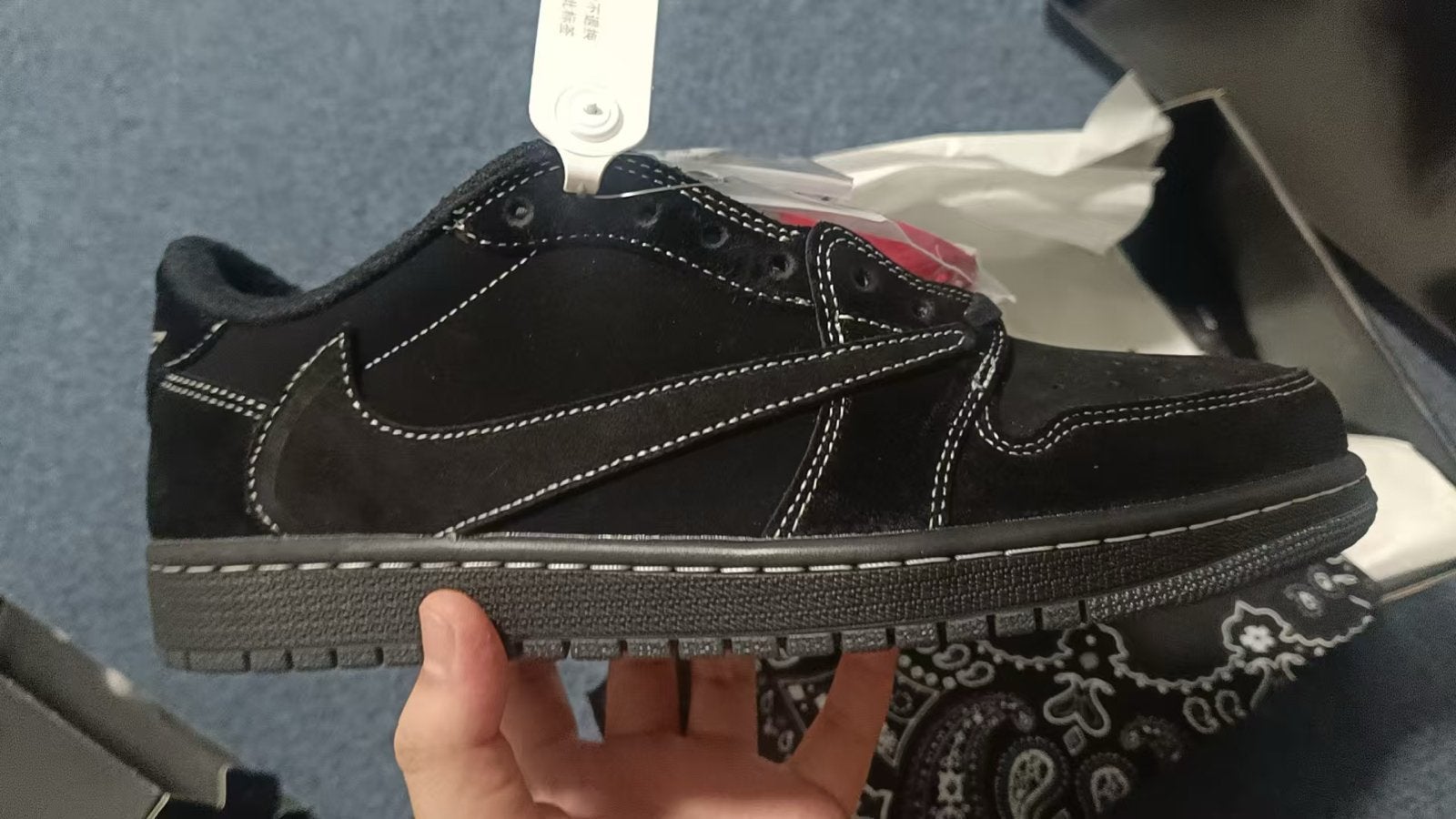 Jordan x Travis Scott Air Jordan 1 Low OG Hook 4.0 Black, Kleding | Heren, Ophalen of Verzenden, Nieuw, Zwart, Sneakers of Gympen