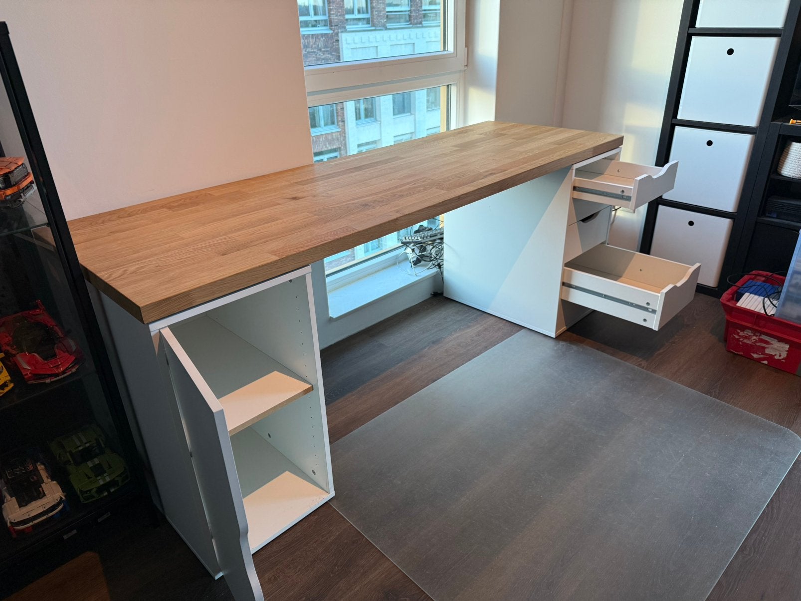 IKEA bureaublad + Alex kastjes, Ophalen, Gebruikt, IKEA