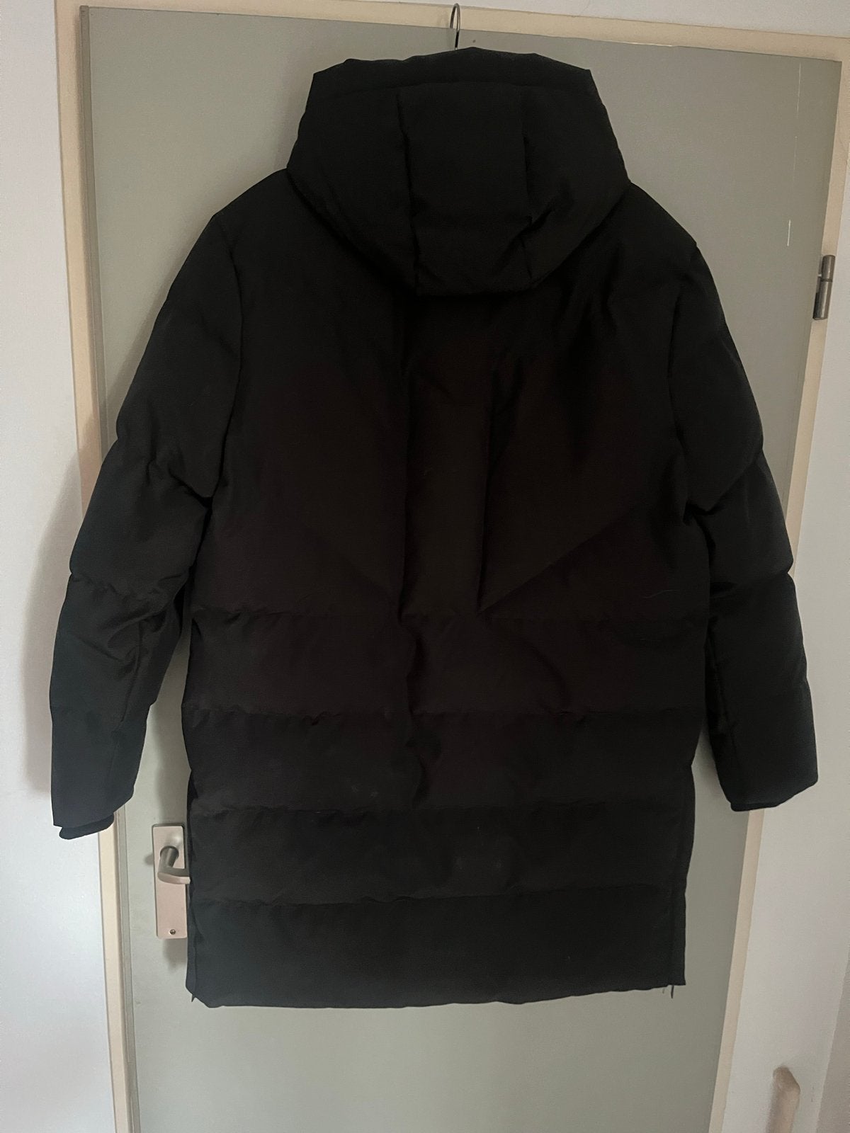 Off The Pitch Longline Puffer Jas Maat L Zwart, Ophalen, Zo goed als nieuw, Maat 52/54 (L), Zwart