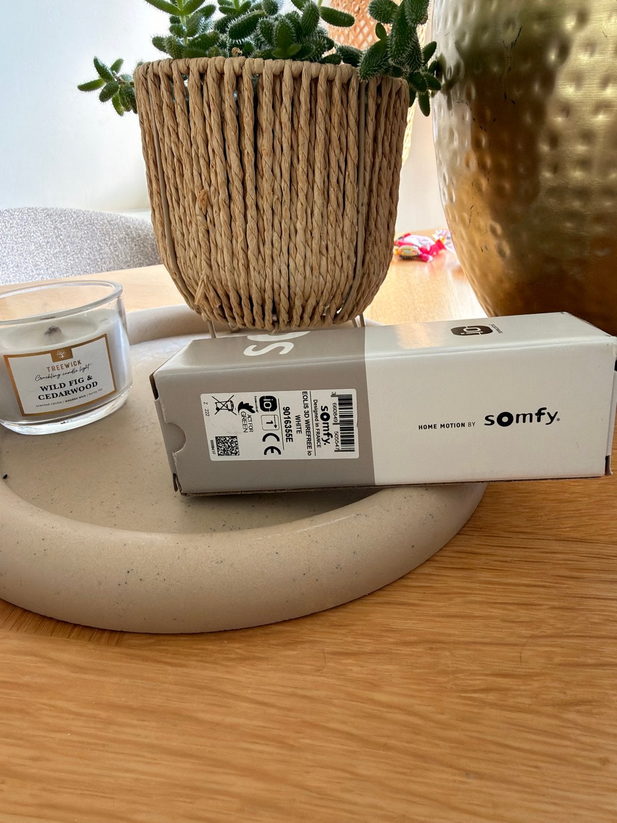 Somfy Eolis 3D Windsensor in kleur Zwart/Wit (Nieuw in doos), Ophalen, Nieuw, Knikarmscherm