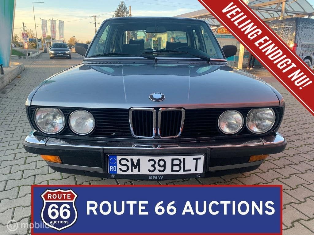 BMW 518i | 1985 | Route 66 Auctions, Auto's, Oldtimers, Overige carrosserieën, Zwart, Bedrijf, Handgeschakeld