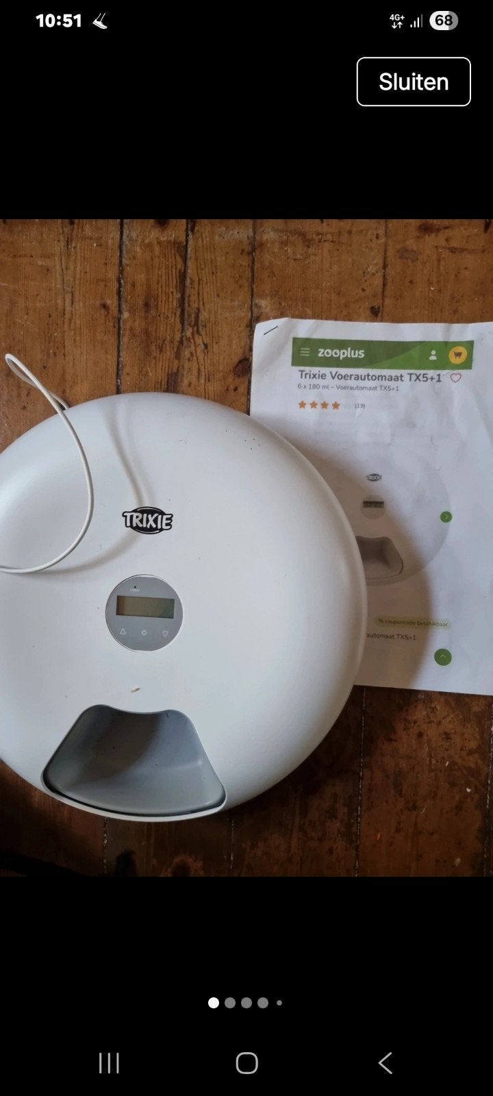 trixie voerautomaat hond of kat met usb, Ophalen of Verzenden