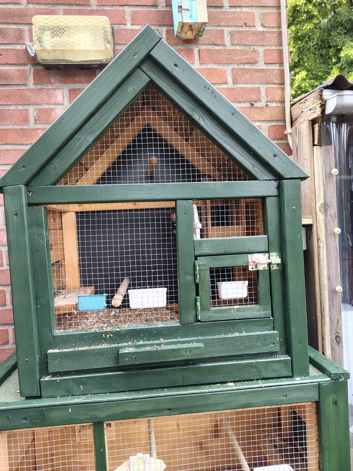 twee losse vogelkooien, volière voor buiten, Ophalen, Hout, Volière