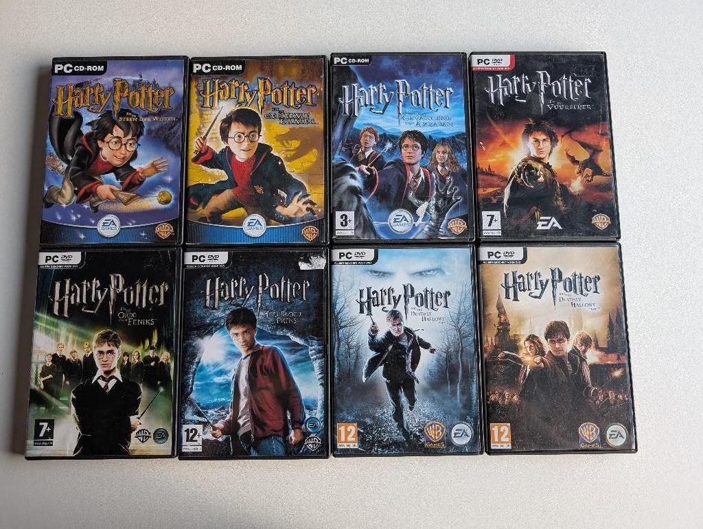 Harry potter 1 t / m 8 (alle delen) PC, Avontuur en Actie, 1 speler, Ophalen of Verzenden, Zo goed als nieuw
