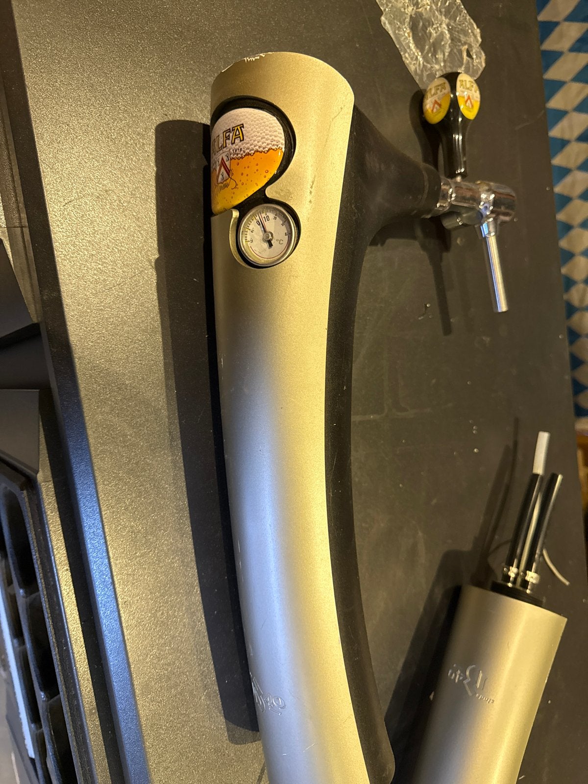 Alfa bier tapkraan met thermometer, Ophalen of Verzenden