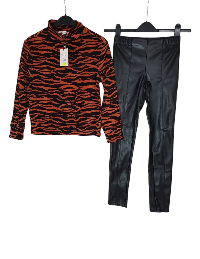Mooie zwarte KIDS ONLY fake leer stretch broek maat 146., Kinderen en Baby's, Kinderkleding | Maat 146, Broek, Meisje, Kids Only