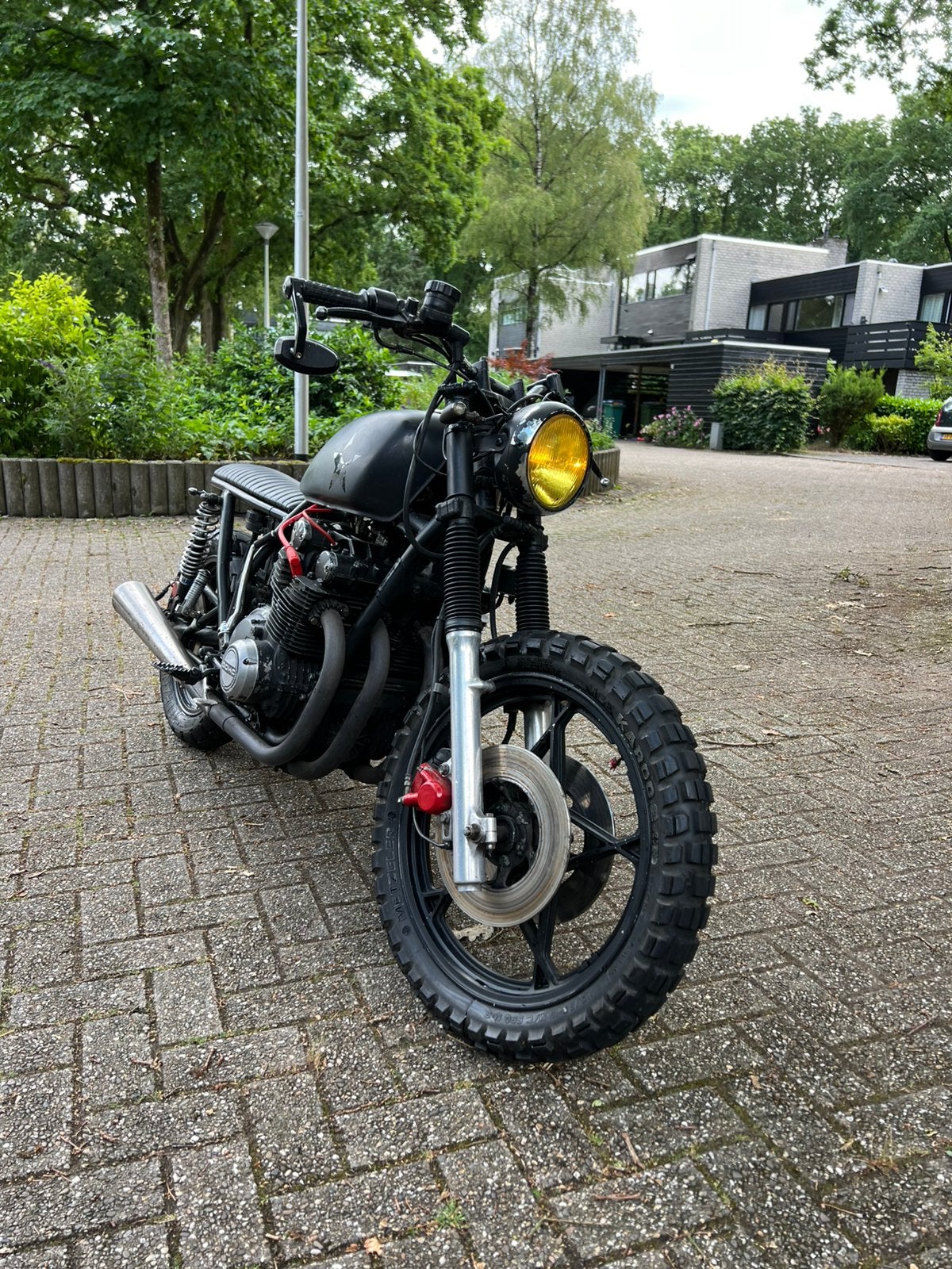 Projectmotor: Suzuki GS750 custom scrambler 1978, Motoren, Onderdelen | Suzuki, Ophalen, Gebruikt