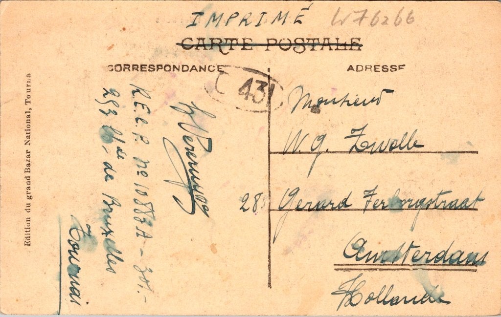 Tournai Doornik België - 9 antieke postkaarten Carte Postale, Ophalen of Verzenden, Voor 1920, Gelopen, Henegouwen