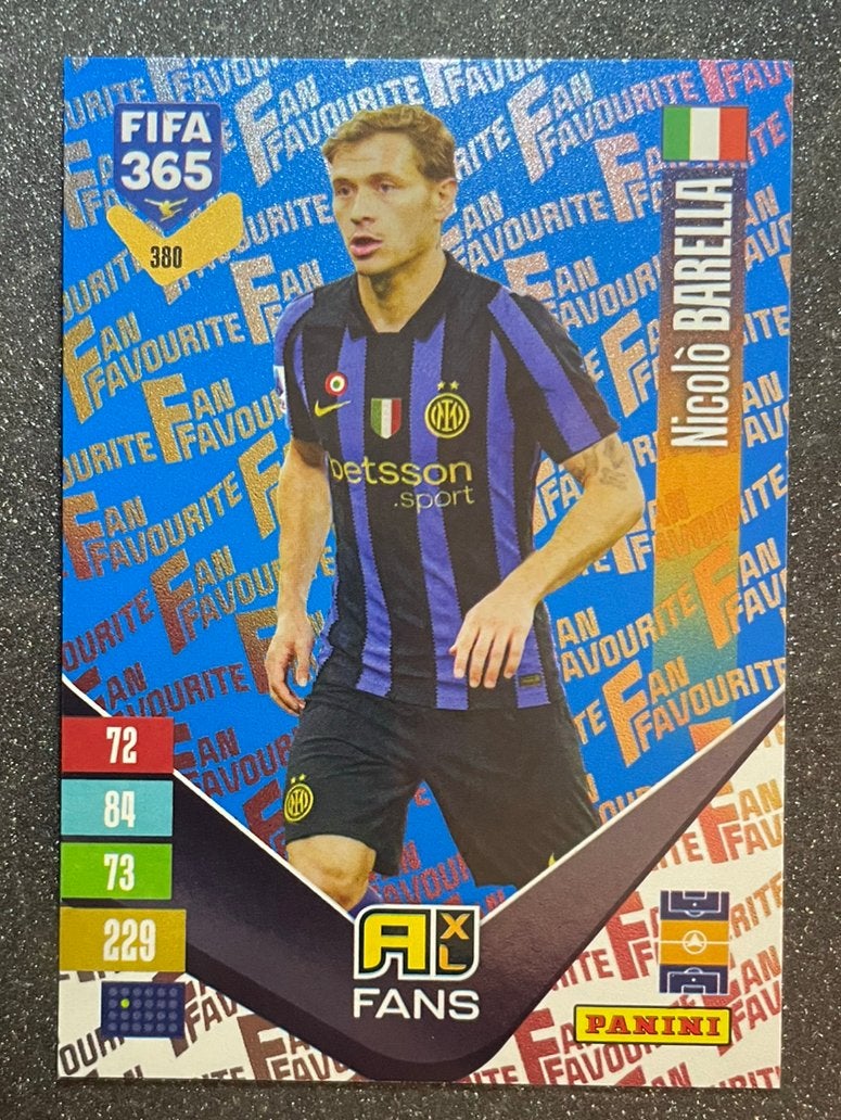 Panini Fifa365 2027 BLUE PAR FANS’ FAV. BARELLA INTER MILAN, Hobby en Vrije tijd, Verzenden, Zo goed als nieuw, Plaatje