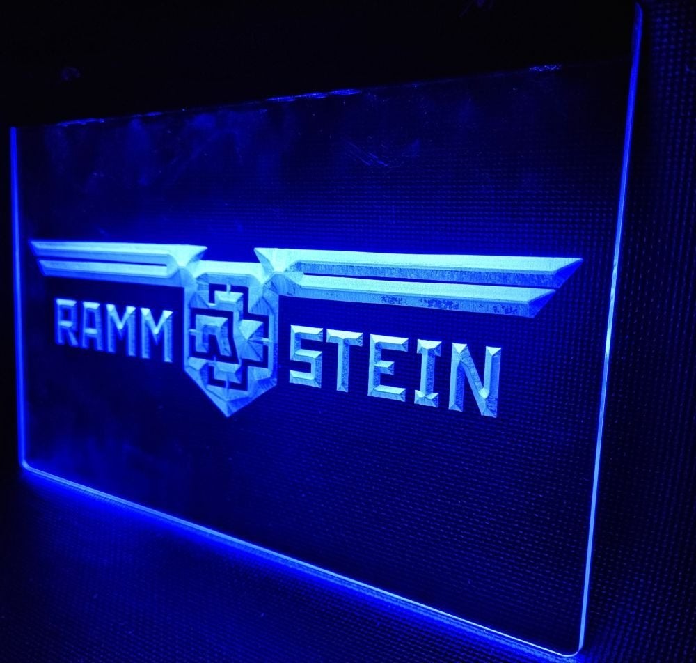 Rammstein band blauw led reclame ledlamp wanddeco deco lamp, Info@deconoord.nl, Deco Noord, Nieuw, Ophalen of Verzenden