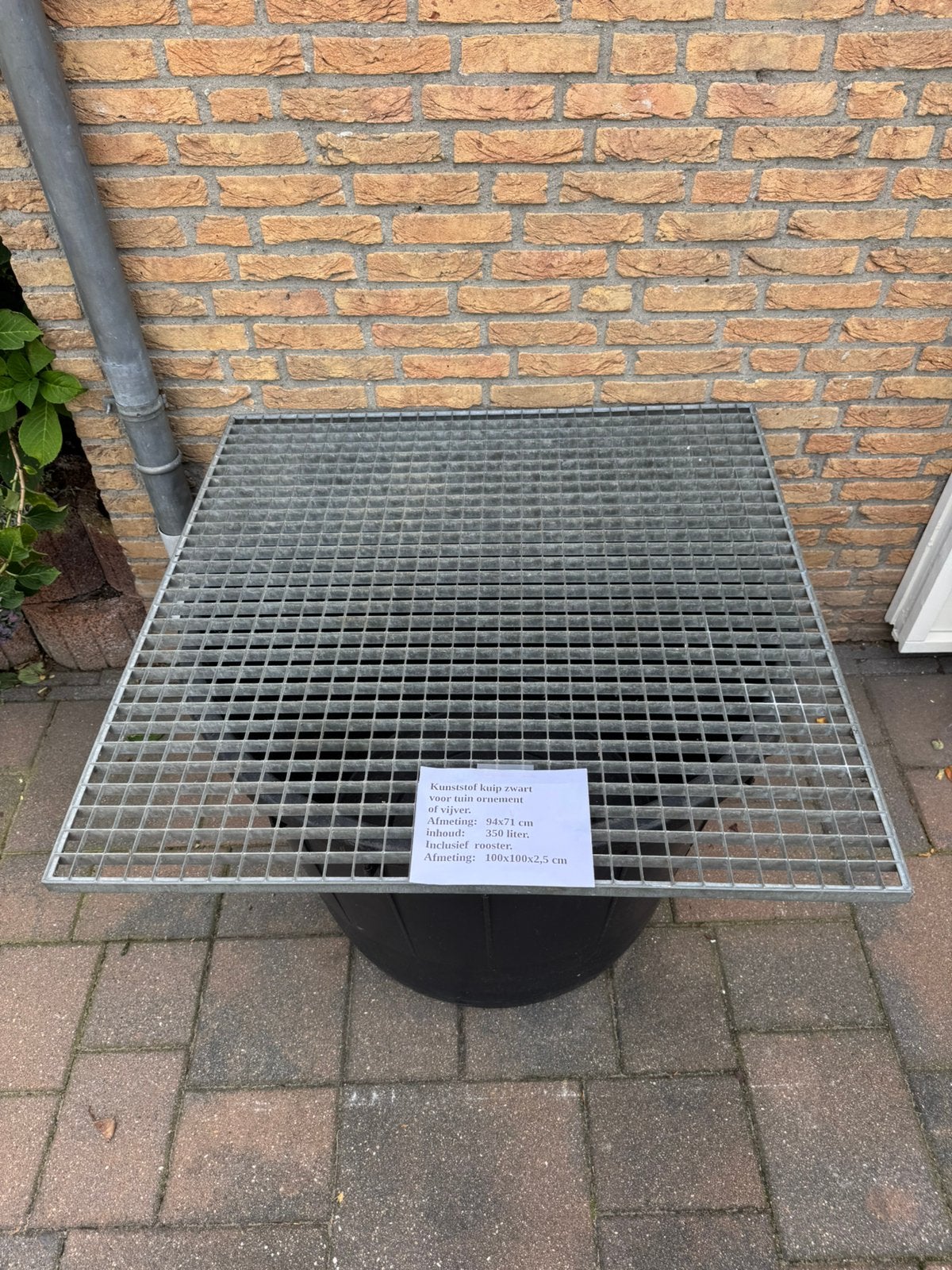Kunststof kuip inclusief rooster, Ophalen, Gebruikt, Kunststof, Overige typen