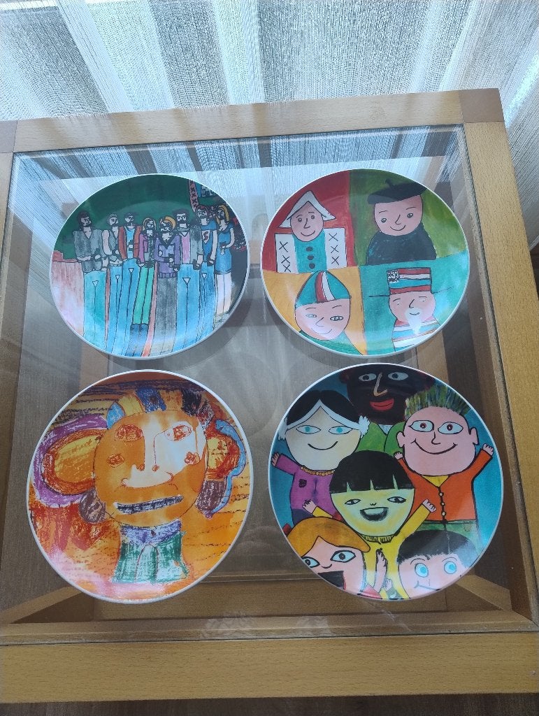 4 unieke kunstborden voor het goede doel - bekend merk, Overige merken, Ophalen of Verzenden, Zo goed als nieuw, Bord(en)