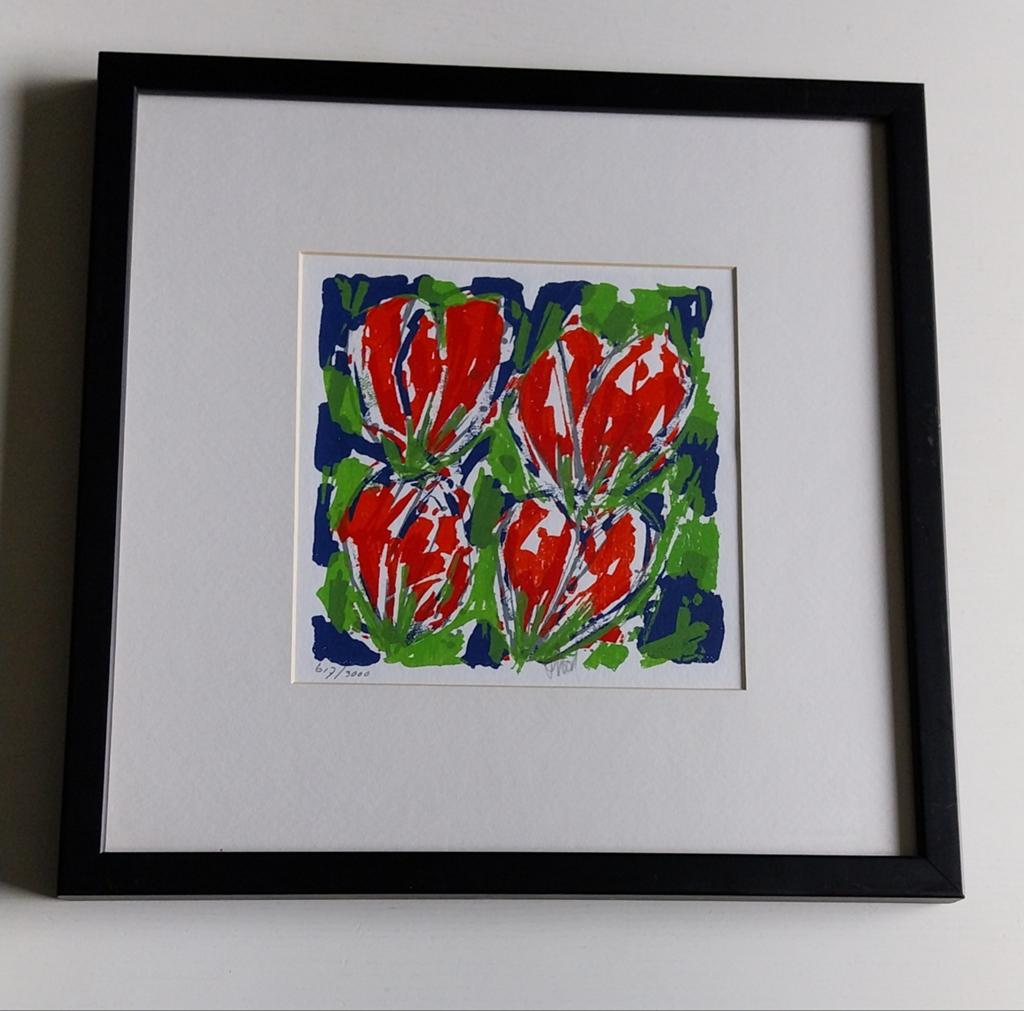 Zeefdruk tulpen Ad van Hassel, Ophalen of Verzenden