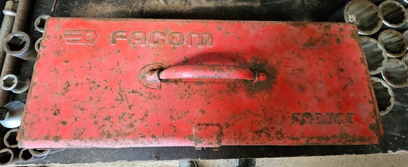 Facom doppenset met Stahwille ratel en diverse doppen, Ophalen of Verzenden, Gebruikt, Gereedschapsset, Facom