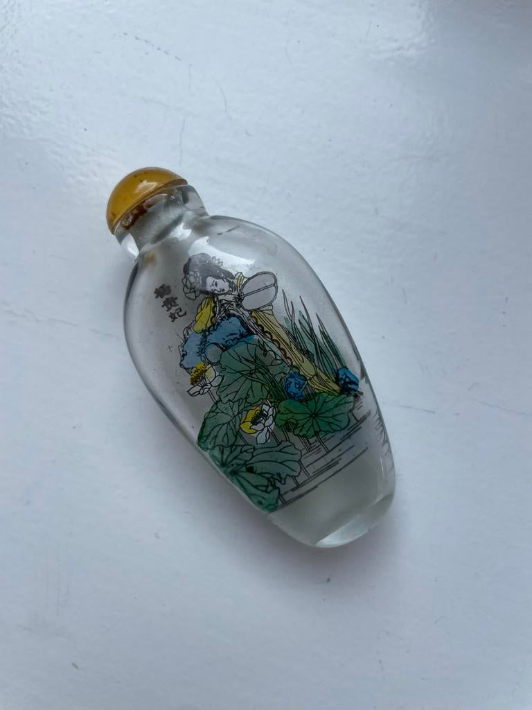 Antieke Chinese snuff bottle handgeschilderd, Antiek en Kunst, Ophalen of Verzenden