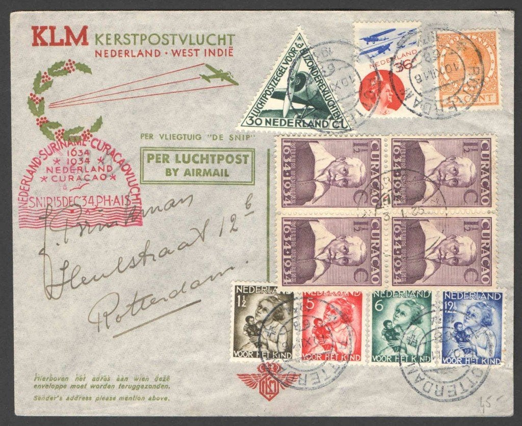 Nederland o.a. Kinderpostzegels 1935, vezonden per SNIP, Ophalen of Verzenden, Envelop