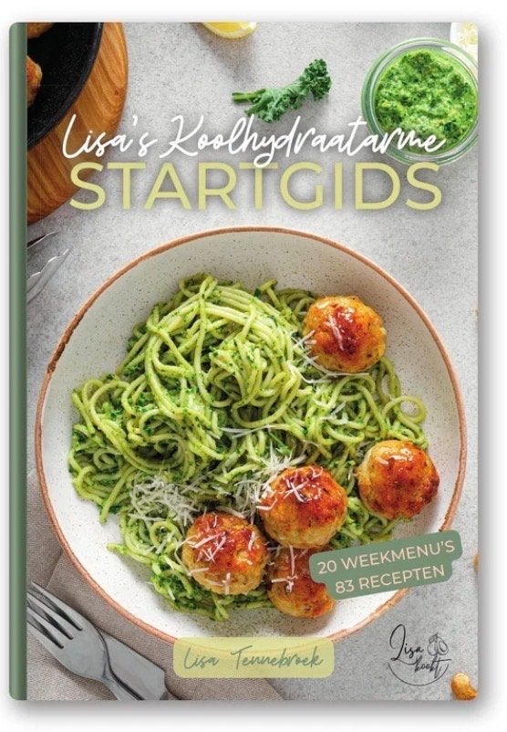 Lisa's Koolhydraatarme Startgids - 20 weekmenu's & 83 recept, Hoofdgerechten, Verzenden, Zo goed als nieuw, Gezond koken