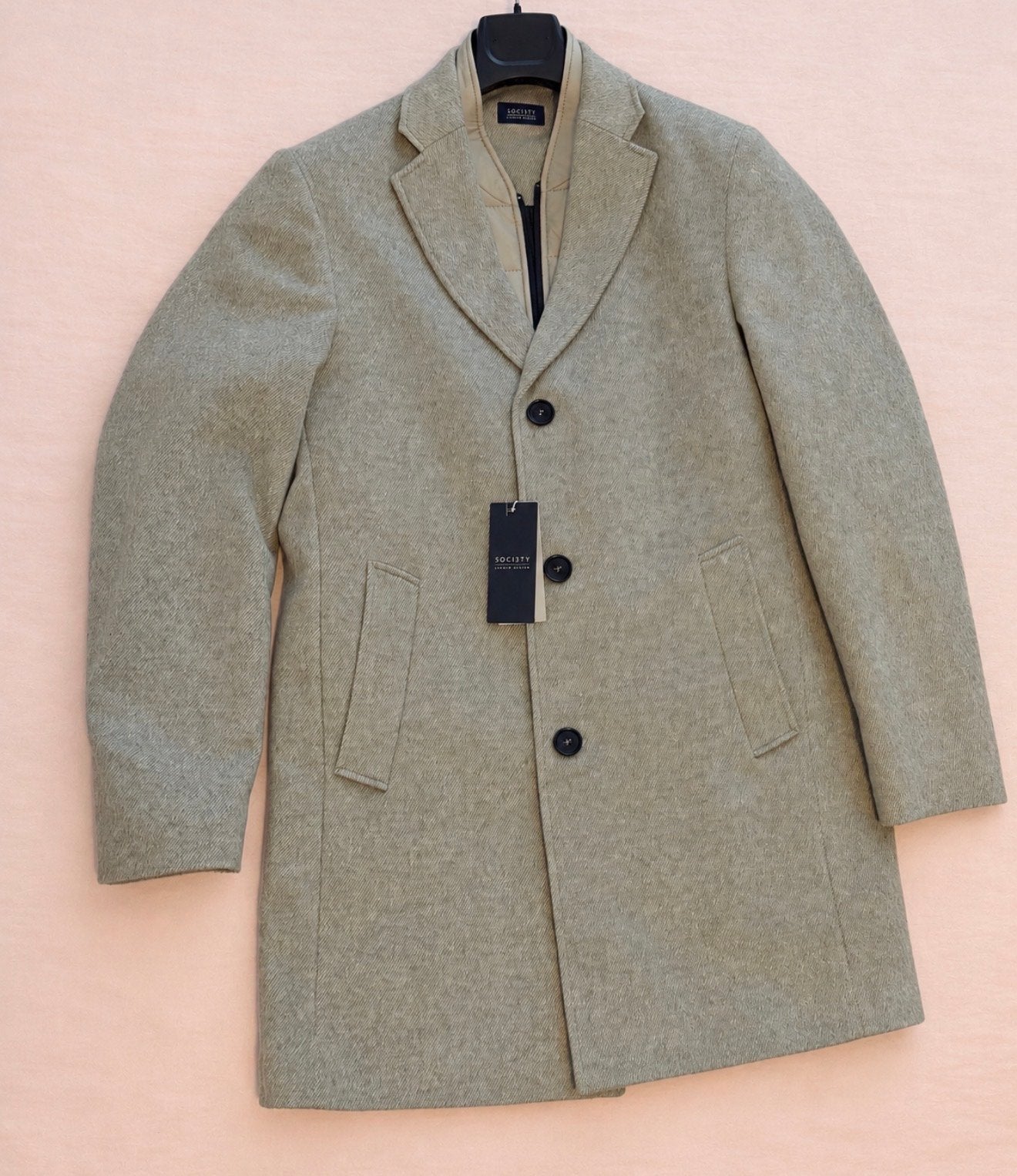 Nieuwe Society Shop herenjas, maat 50, zandkleurig, Kleding | Heren, Ophalen of Verzenden, Nieuw, Maat 48/50 (M), Beige