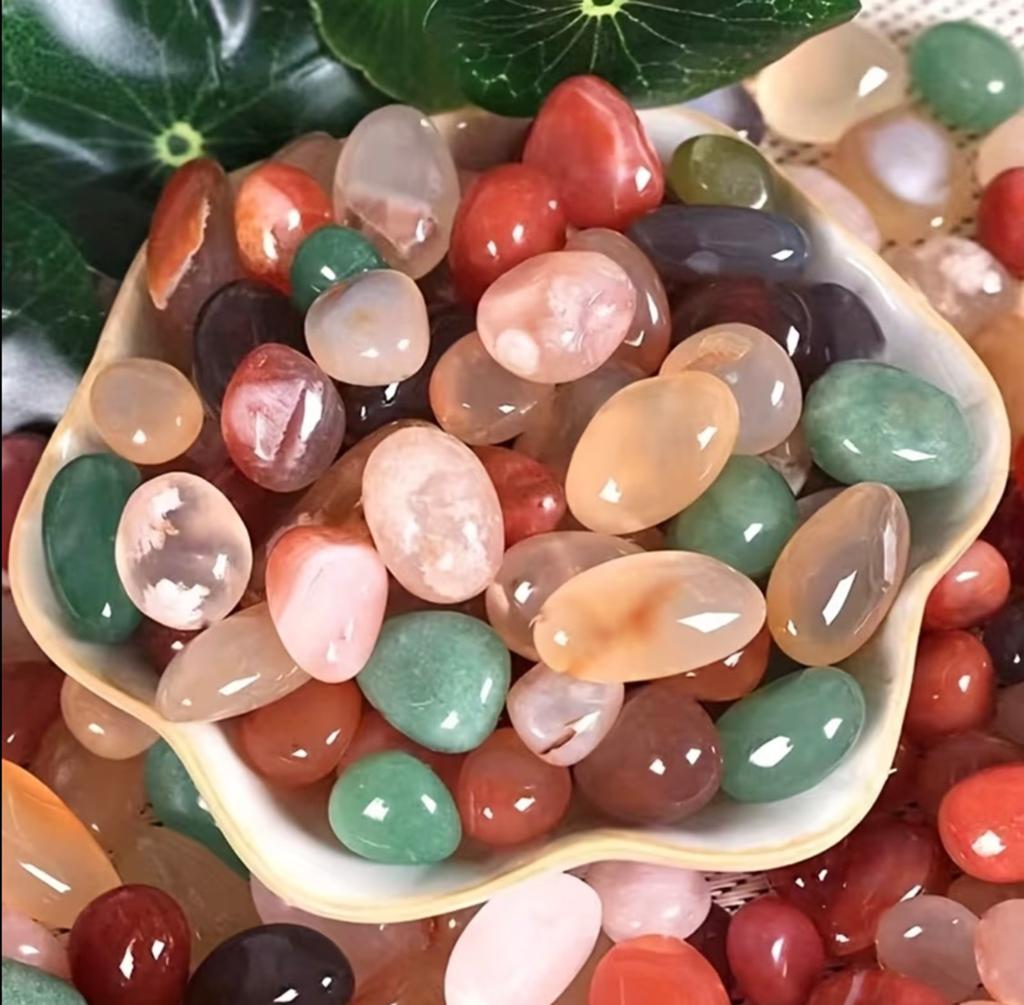 Natuurlijke Kleurrijke Kiezelstenen - 100 g Gepolijst, Ophalen of Verzenden, Nieuw