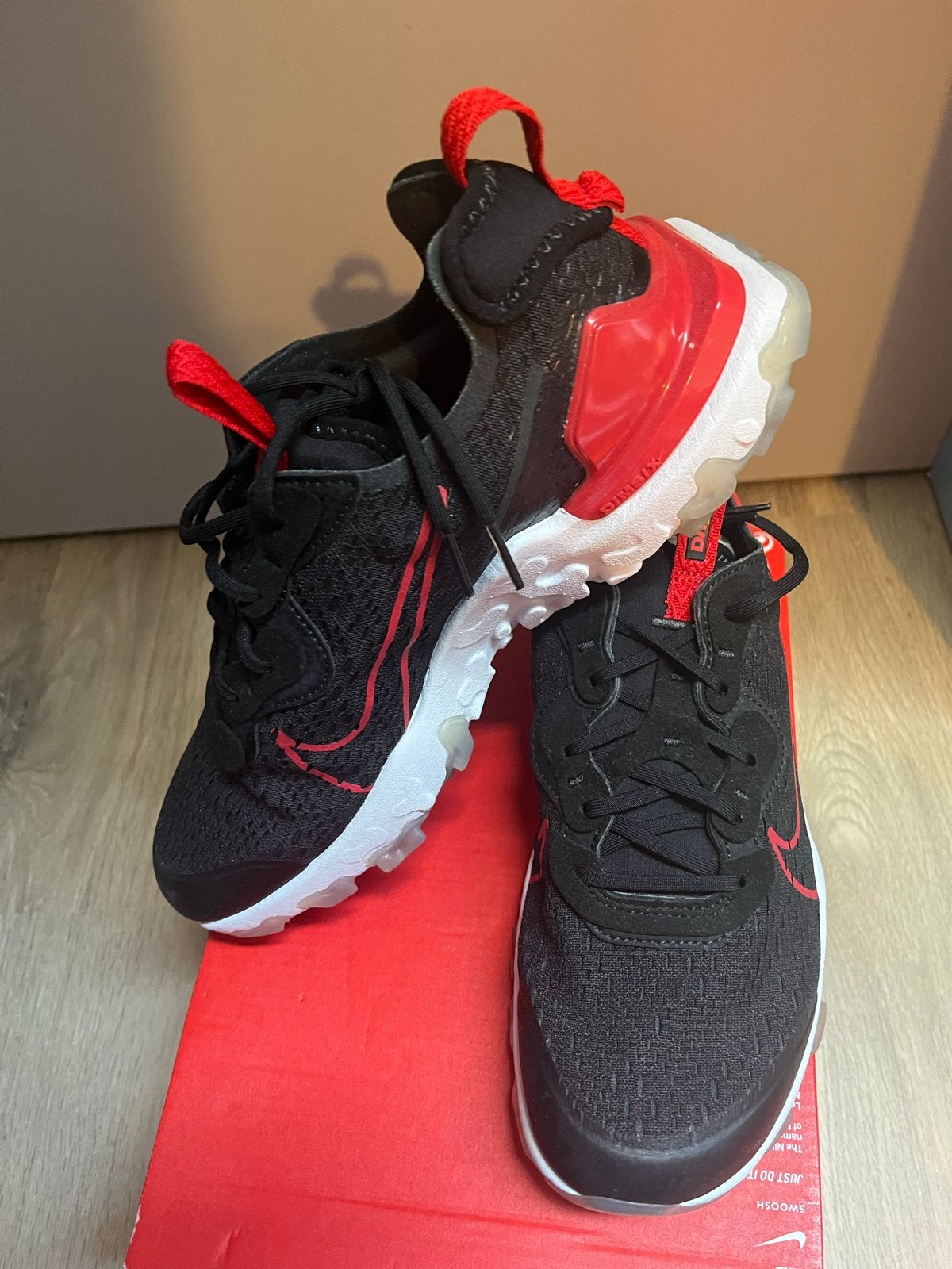 Nike React Vision D/MS/X sneakers - Zwart/Rood mt 39, Zwart, Nieuw, Ophalen of Verzenden, Sneakers of Gympen