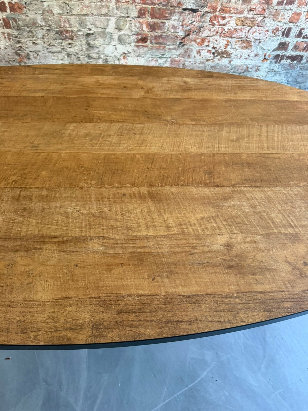 Eettafel mangohout, 100 tot 150 cm, 200 cm of meer, Zo goed als nieuw, Vijf personen of meer