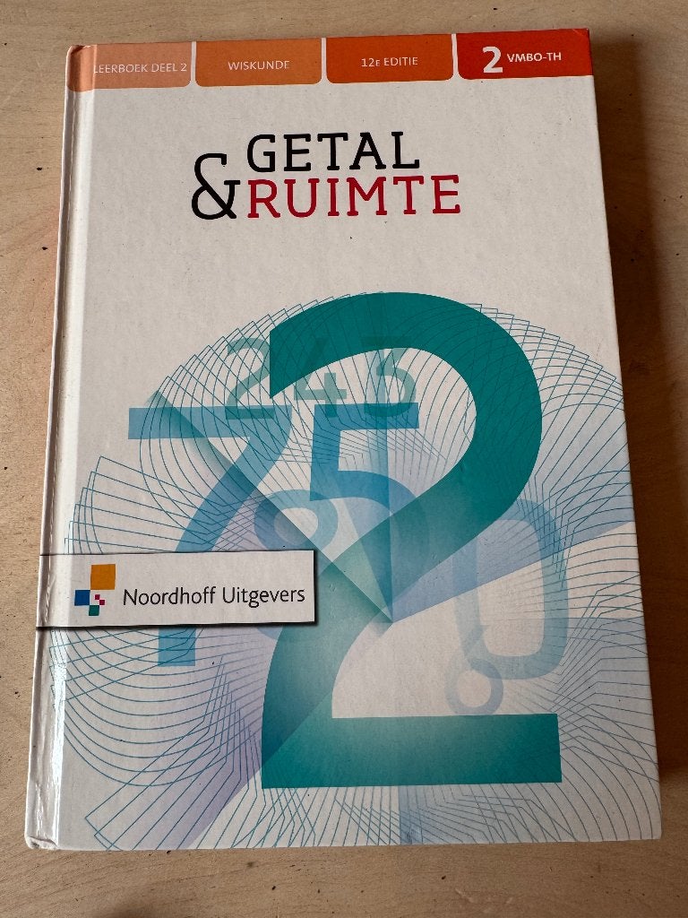 2 vmbo t/havo deel 2 getal en ruimte, Boeken, Frans, Ophalen of Verzenden, Noordhoff Uitgevers, Gelezen