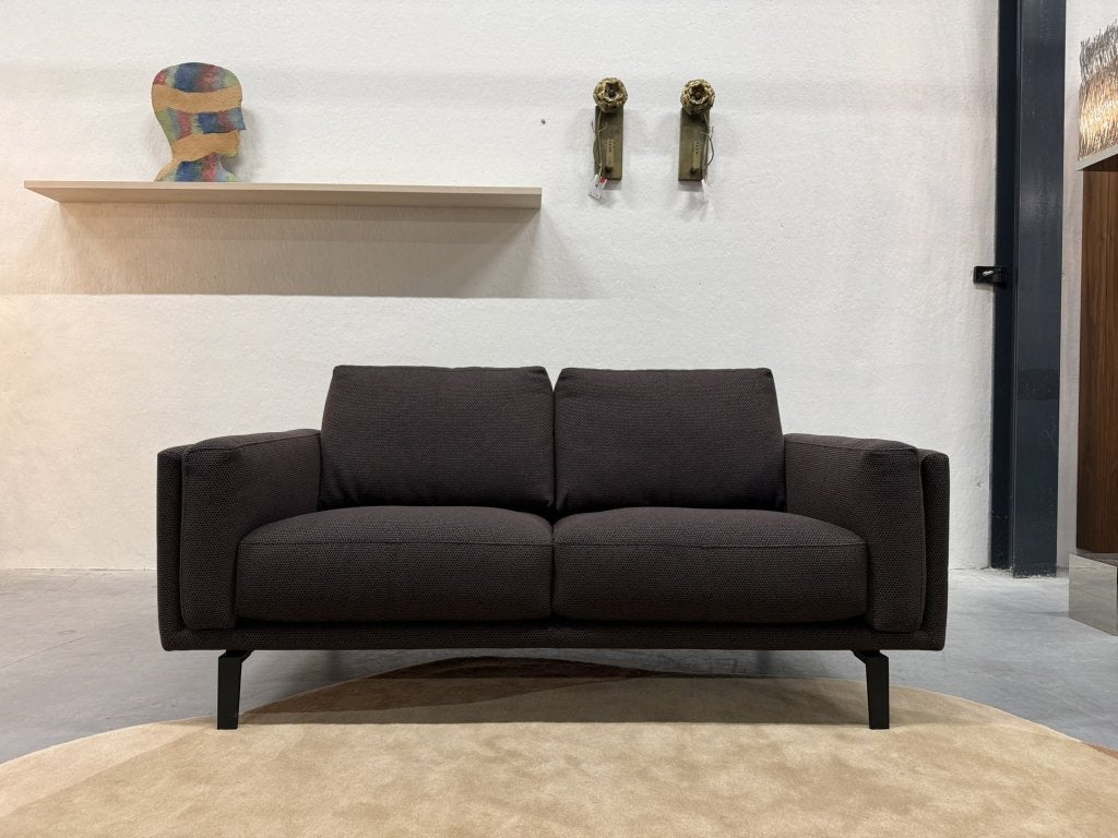 Nieuw Leolux Bellice 2 Zits Bank Tiempo stof bruin, Leolux, Info@leolux.nl, 150 tot 200 cm, 75 tot 100 cm