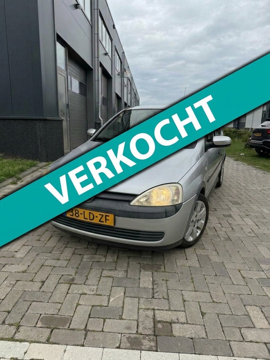 Opel Corsa 1.2 16V 5D 2002 Grijs, Auto's, Voorwielaandrijving, 74 pk, 31 €/maand, Origineel Nederlands