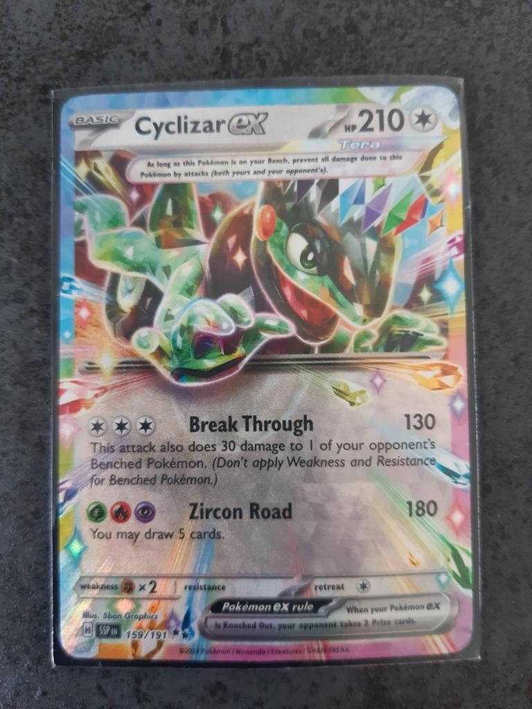 Cyclizar ex Pokémon kaart 159/191 - Zo goed als nieuw, Ophalen, Nieuw, Losse kaart, Foil