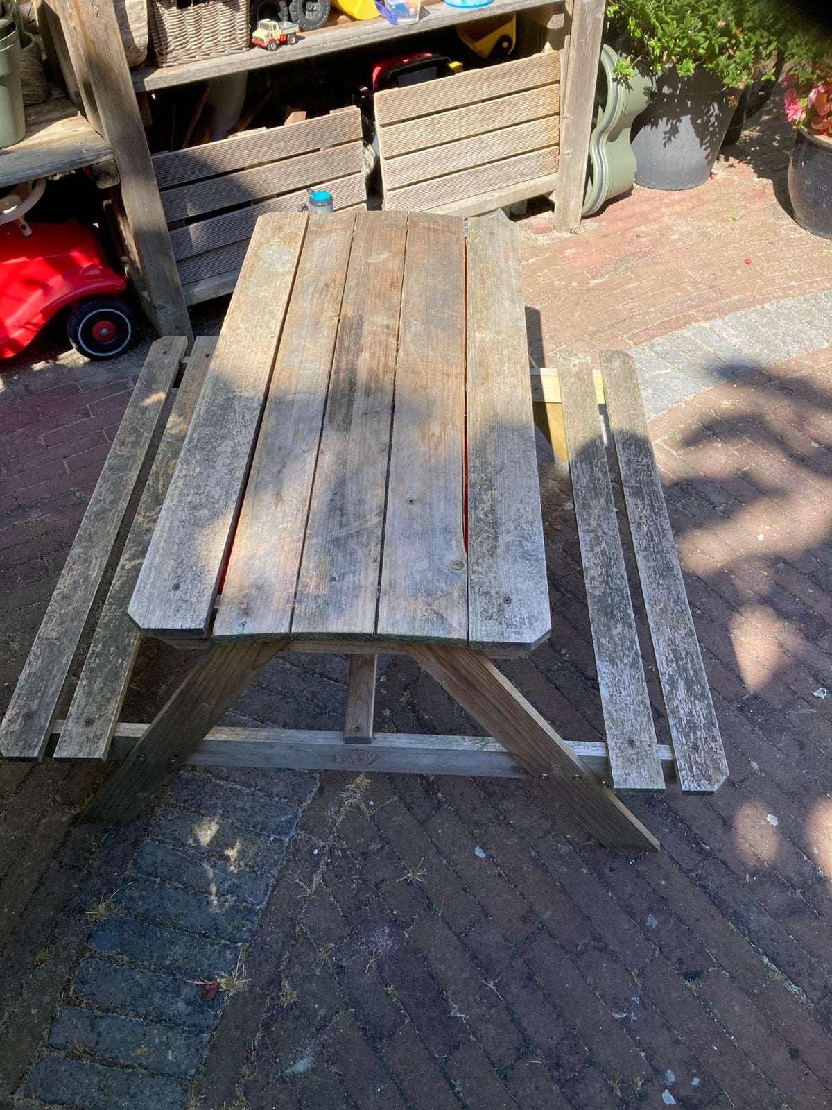 Kinder water/zand picknick tafel, Ophalen, Gebruikt, Hout
