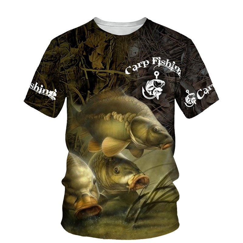 Vis t-shirt (heren mannen shirt karper vissen vissport), Kleding | Heren, T-shirts, Verzenden, Nieuw, Overige maten, Zwart