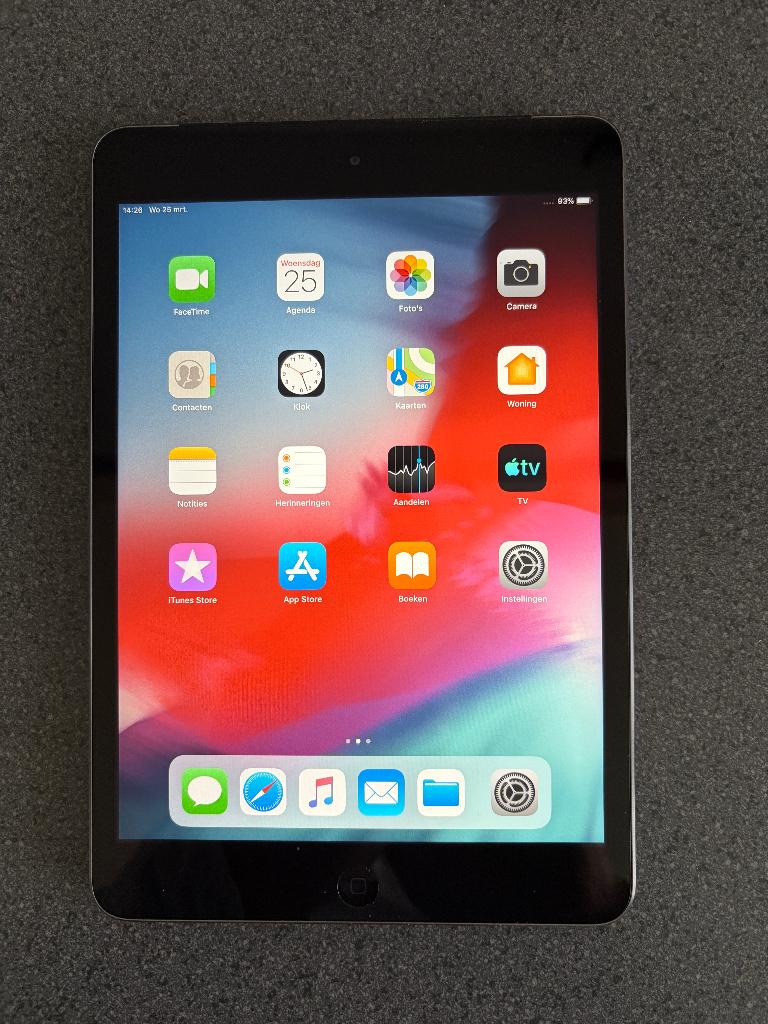 iPad mini 2, 128 GB, Wifi + Cellular, spacegray, model A1490, Computers en Software, Apple iPads, Apple iPad, 8 inch, Ophalen of Verzenden