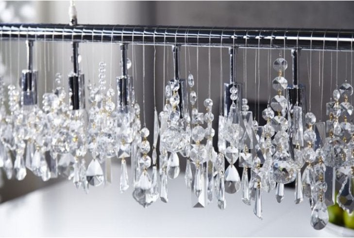 Moderne kristallen hanglamp - perfect voor eetkamer, Ophalen, Zo goed als nieuw, Glas, Overige fittingen