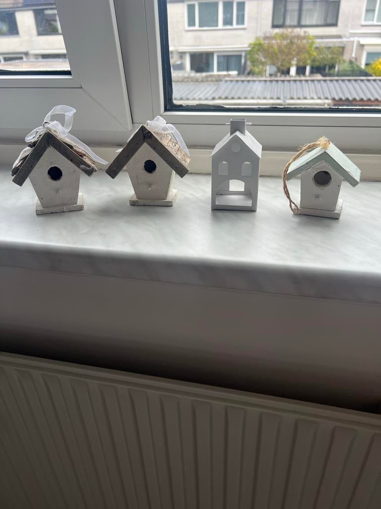 Decoratieve vogelhuisjes set - Huisdecoratie, Ophalen of Verzenden, Zo goed als nieuw