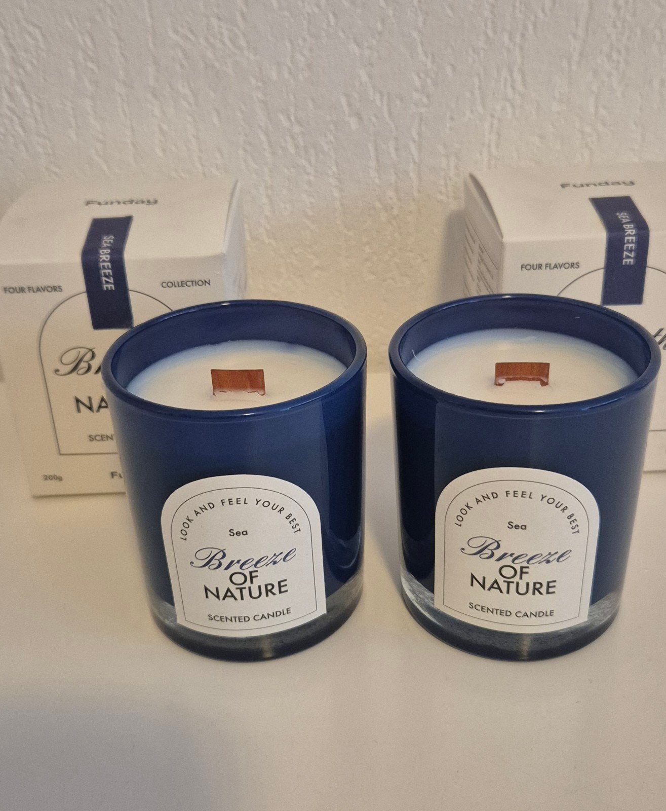 Breath of Nature Soy Wax geurkaarsen, Ophalen of Verzenden, Blauw, Glas, Kaars