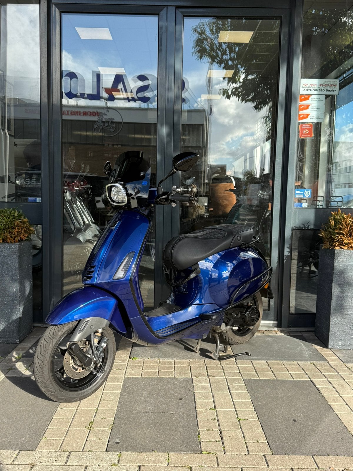 Vespa Sprint Custom candy blue | Brom | 2019 | Akra | Led, Gebruikt, Overige modellen, Maximaal 45 km/u, Ophalen of Verzenden