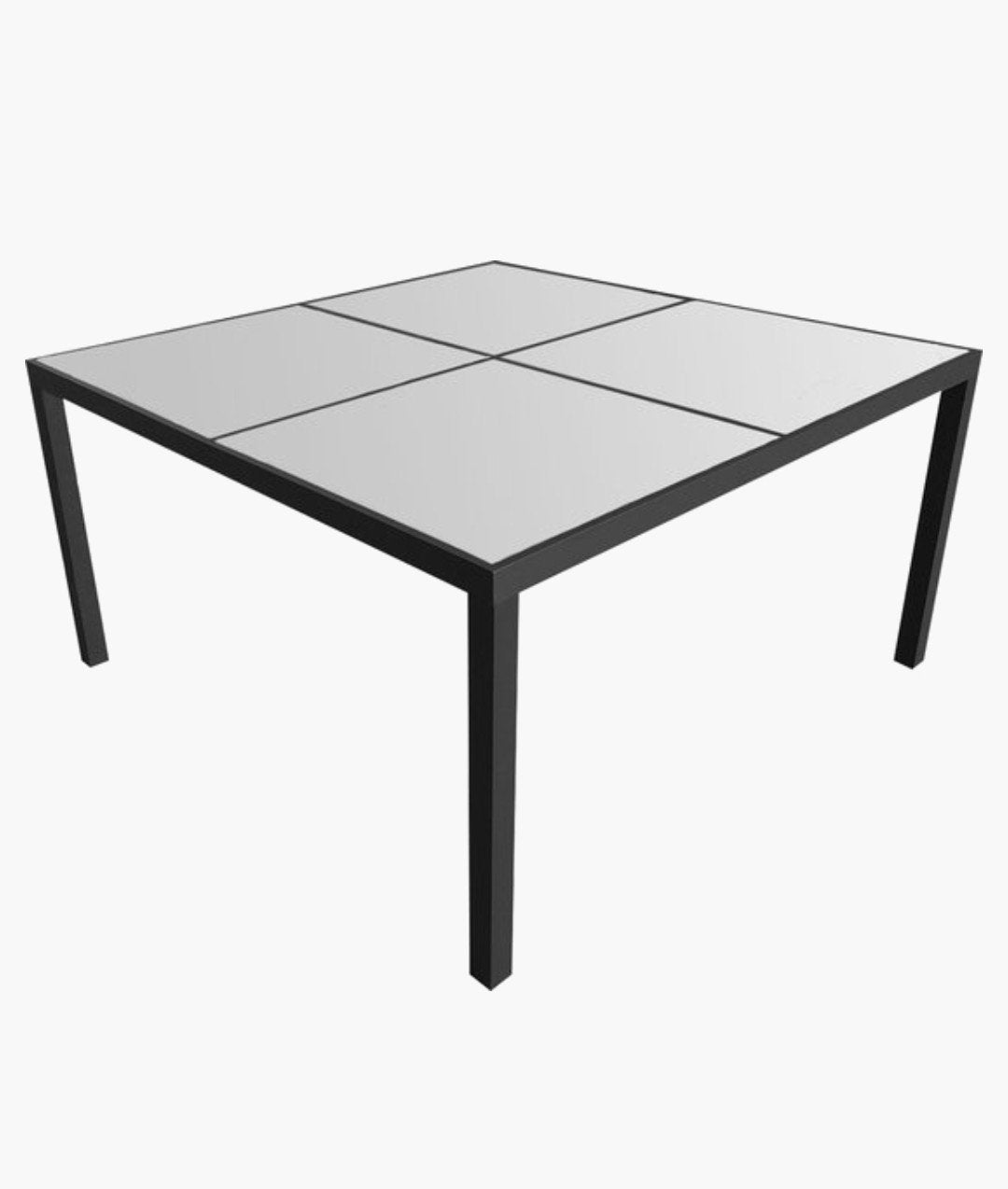 Moderne tuintafel 140x140 cm met aluminium frame, Tuin en Terras, Tuintafels, Ophalen, Rechthoekig, Aluminium