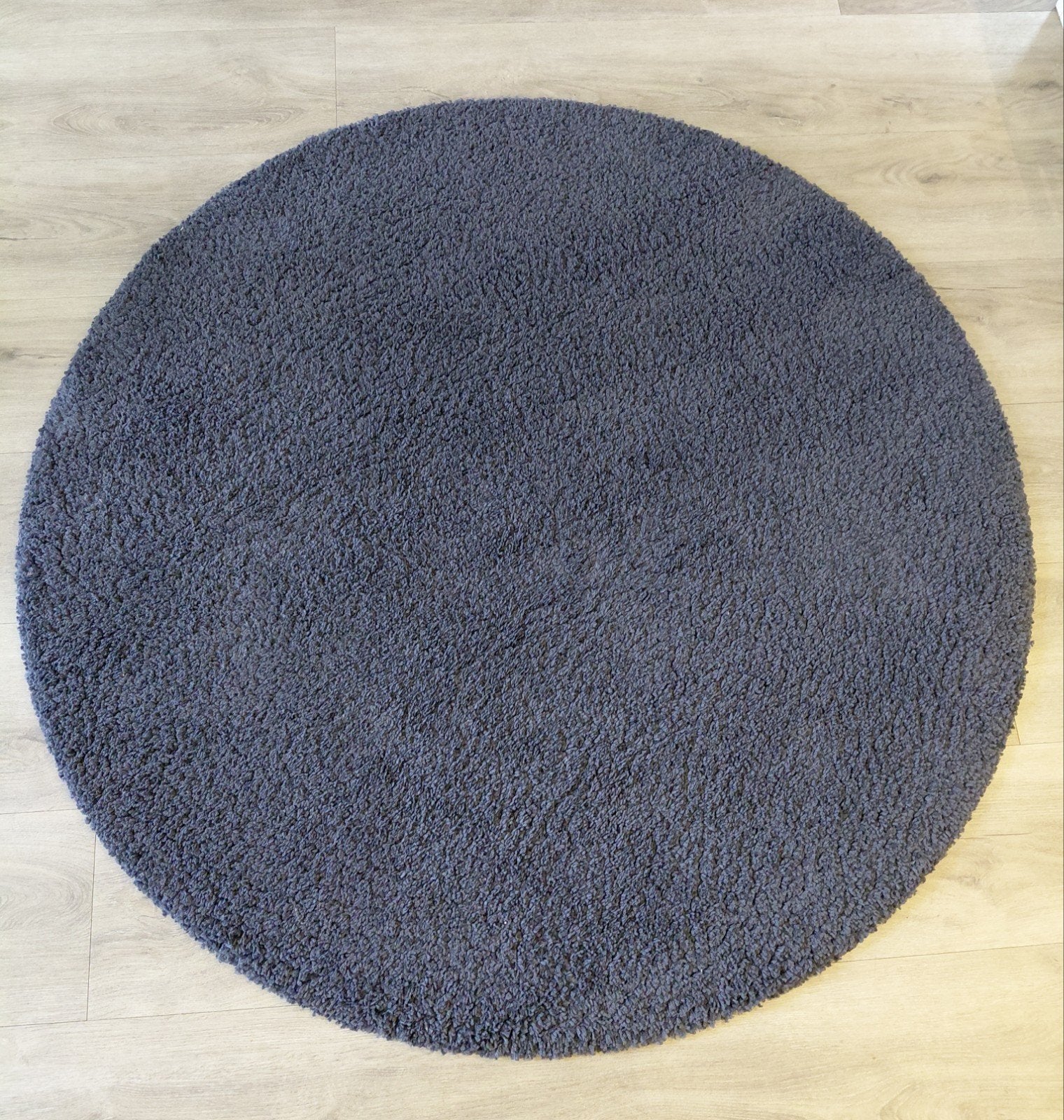 rond vloerkleed adum ikea 130 cm blauw, Ophalen, Zo goed als nieuw, Blauw, Rond