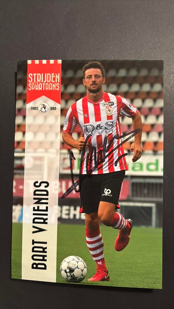 Bart Vriends Sparta Rotterdam Kaart met ECHTE handtekening, Verzamelen, Verzenden, Zo goed als nieuw, Sparta, Spelerskaart