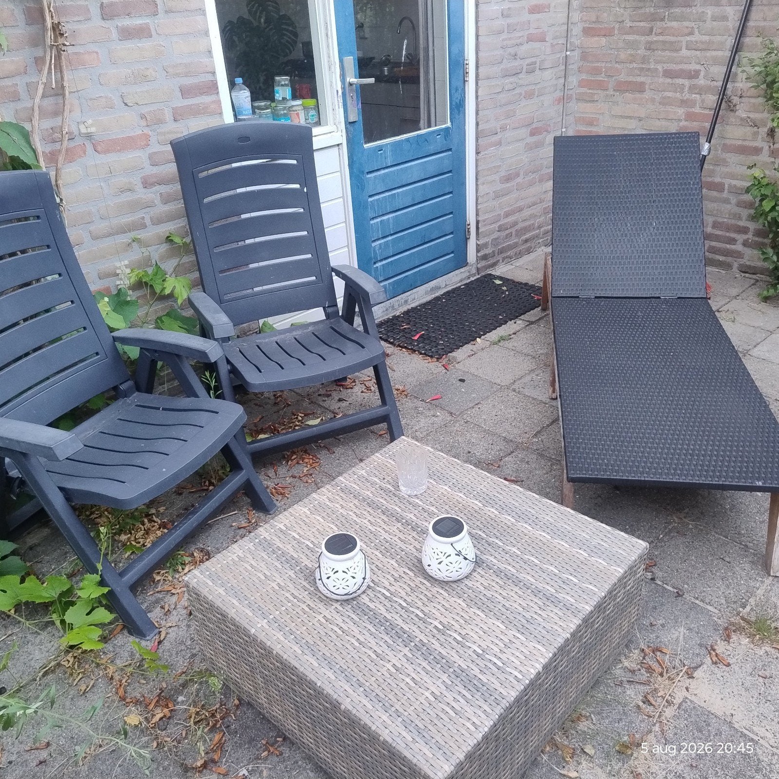 Gratis tuinset + ligstoel, Ophalen, Gebruikt